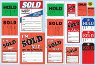 Hold and Sold Tags and labels